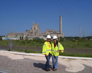 DOE Fellows, Alessandra Monetti and Nadia Lima at the P- Reactor Vessel, Savannah River Site 