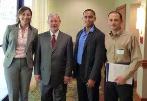 DOE Fellows(William Mendez, Mario Vargas, Elsa Cabrejo and Jose Vasquez) with Dr Gerald Boyd (Oak Ridge Site Manager)