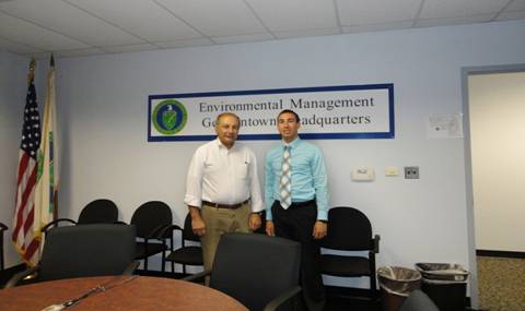 DOE Fellow Janty Ghazi with mentor Dr. James Poppiti at DOE-HQ EM-23 