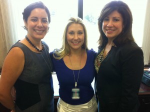 DOE Fellow, Heidi Henderson, with her mentor Ana Han (left) and her boss Ivette Collazo (right)