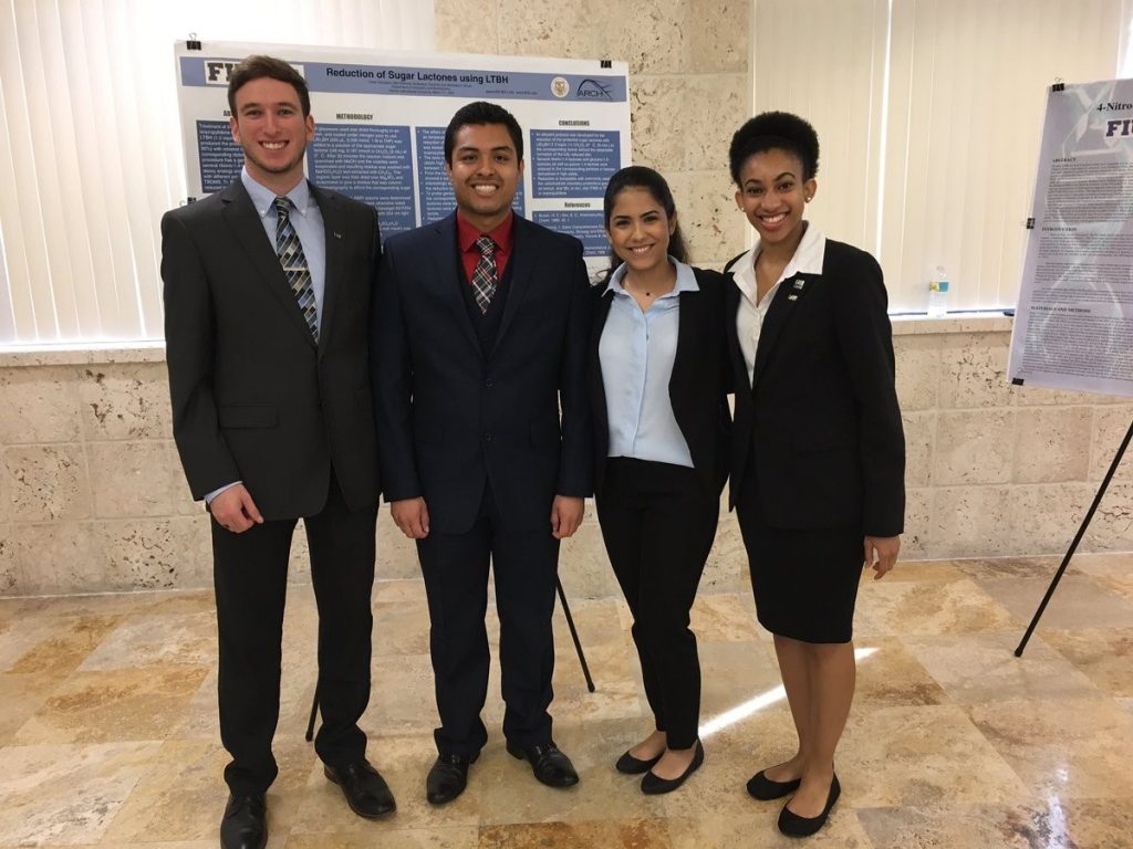 FIU Honors College Board of Directors Research Presentation (Far Right: DOE Fellow, Alexis Smoot)