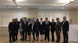 Honors College Associate Dean Espinosa (Second from left to right) and students at Research Presentation